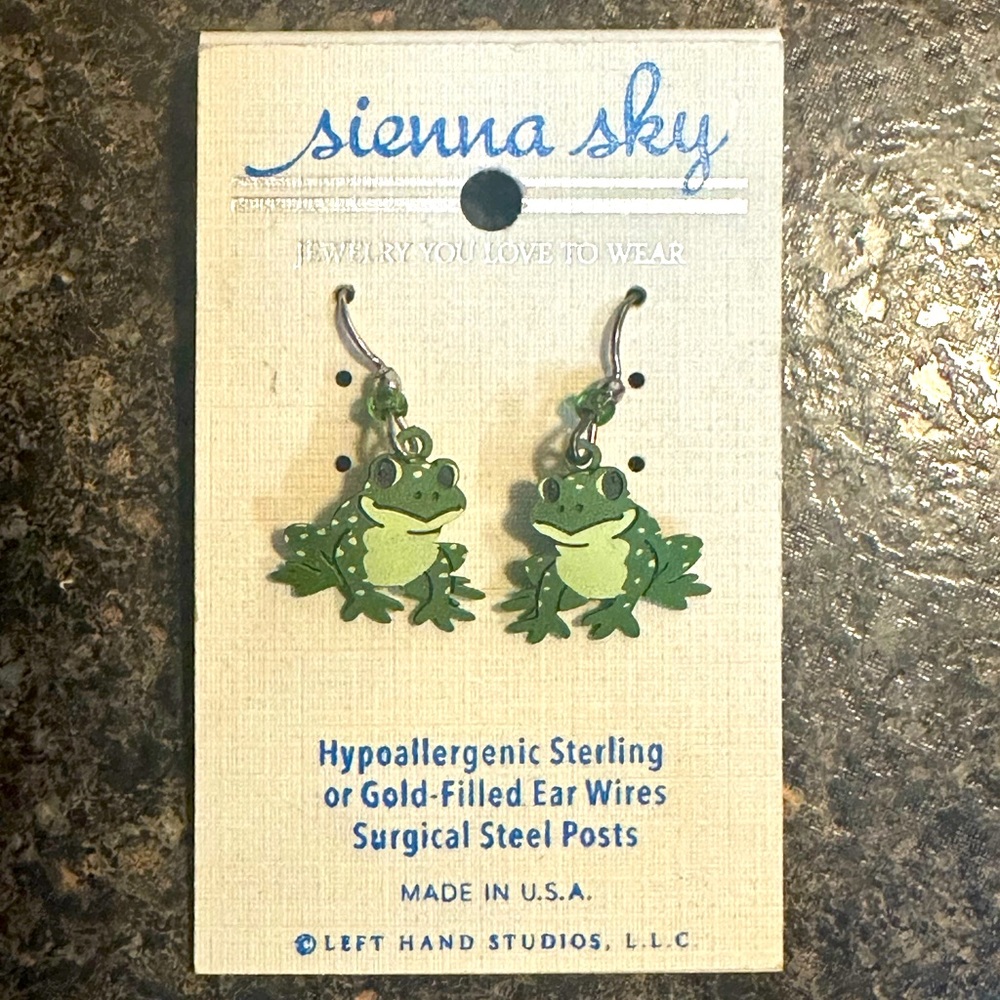 Frog earrings